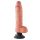 King Cock 10 - gibljiv vibrator za moda (25 cm) - naravni 