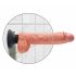 King Cock 10 - gibljiv vibrator za moda (25 cm) - naravni 