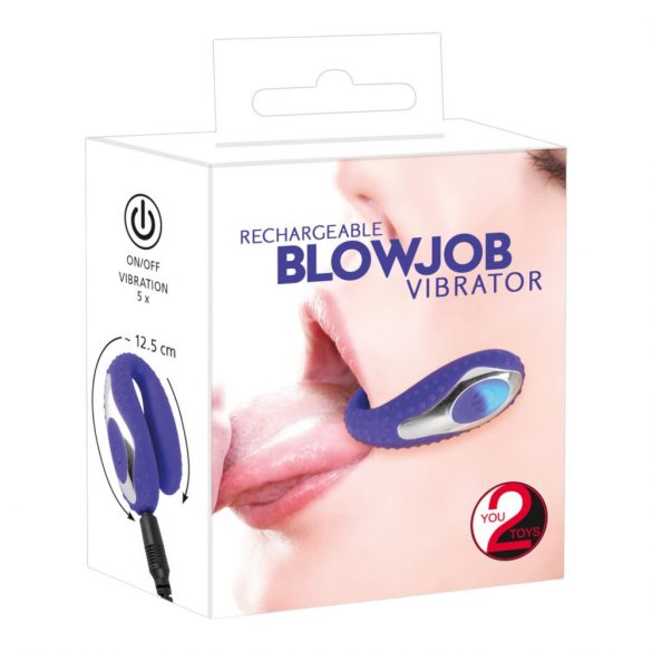 You2Toys - Blowjob - silikonski vibrator za usta za ponovno polnjenje (vijolična) 