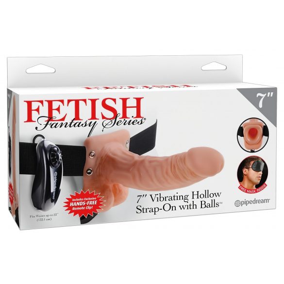 Fetiš Strap-on 7 - vibrator na traku (naravni) 