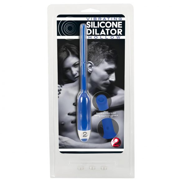 You2Toys - DILATOR - votli silikonski uretralni vibrator - modri (7mm) 