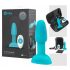 b-Vibe Rimming - rotirajoči analni vibrator z biseri (turkizni) 