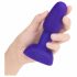 b-Vibe Rimming - analni vibrator z vrtljivimi kroglicami (vijoličen)