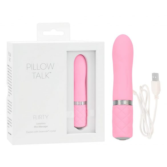 Pillow Talk Flirty - palični vibrator za polnjenje (roza) 