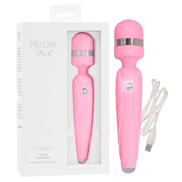 Pillow Talk Cheeky Wand - masažni vibrator z možnostjo polnjenja (roza) 