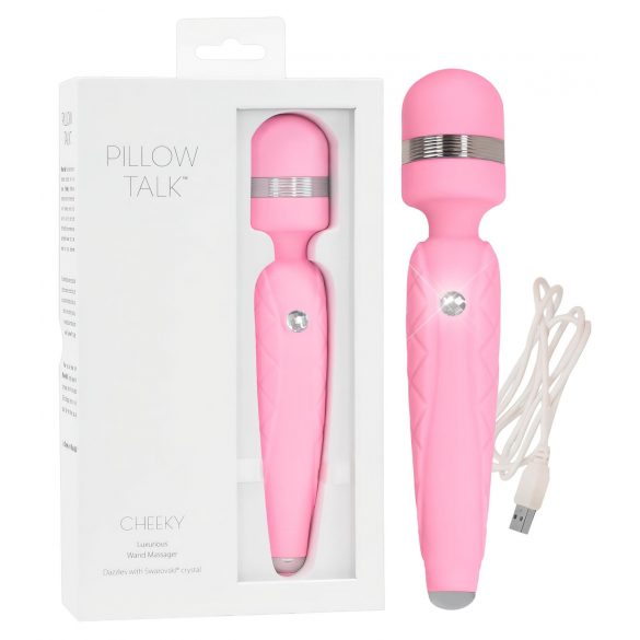 Pillow Talk Cheeky Wand - masažni vibrator z možnostjo polnjenja (roza) 