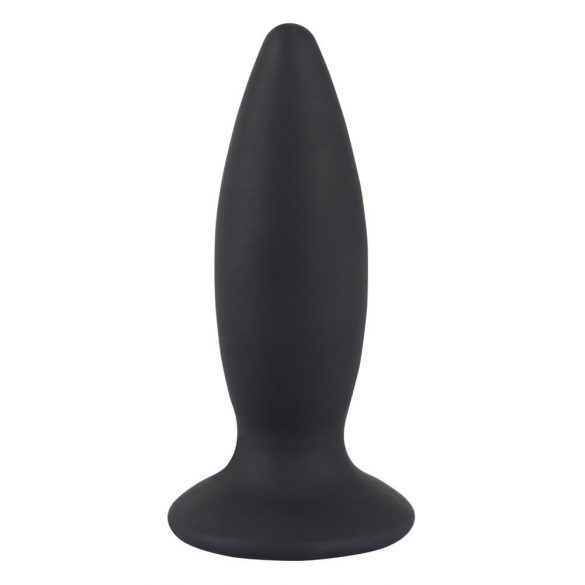 Black Velvet M - vmesni analni vibrator z možnostjo polnjenja - normalen (črn) 