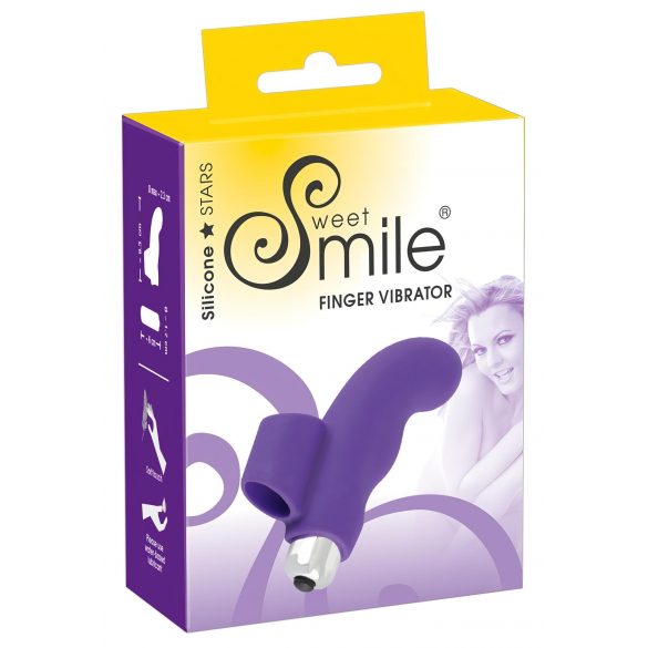 SMILE Finger - valovit silikonski vibrator za prste (vijolična) 