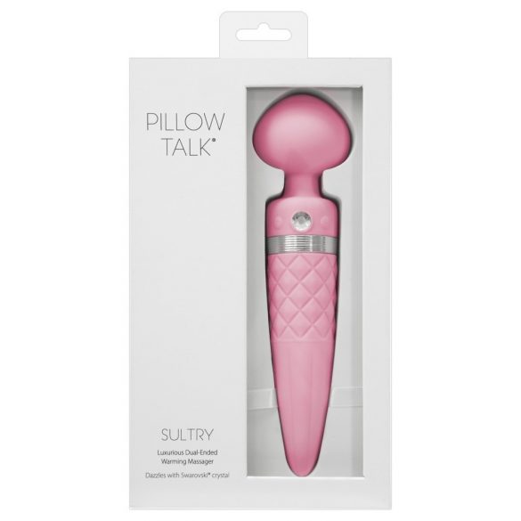 Pillow Talk Sultry - ogrevan vibrator z dvojnim motorjem (roza) 