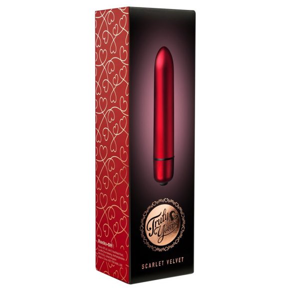 Scarlet Velvet - mini vibrator za šminko (10 utripov) - rdeča 