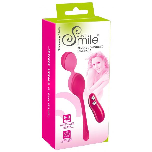 SMILE Love Balls - 82 g radijsko vibrirajoče jajce za polnjenje (roza) 