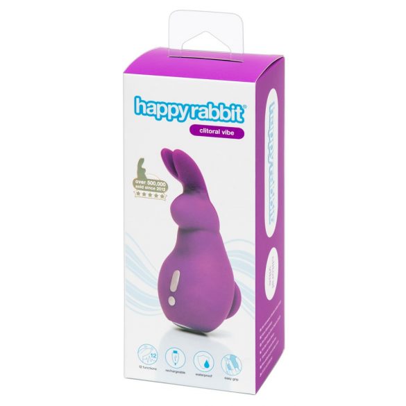 Happyrabbit Clitoral - vodoodporen, polnilni vibrator za klitoris zajček (vijolična) 