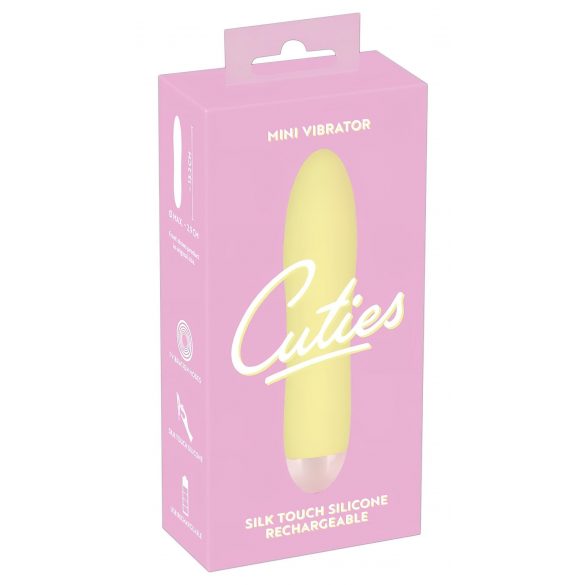 Cuties Mini Yellow - silikonski vibrator s paličicami za polnjenje (rumena) 