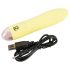 Cuties Mini Yellow - silikonski vibrator s paličicami za polnjenje (rumena) 