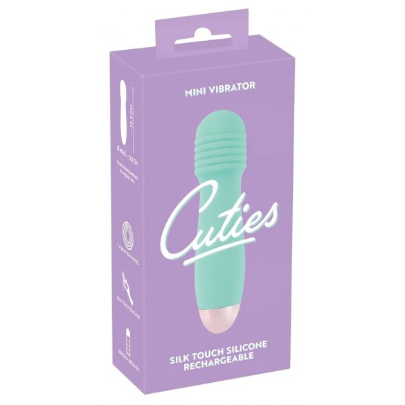 Cuties Mini Wand - mini masažni vibrator za polnjenje (zelen) 