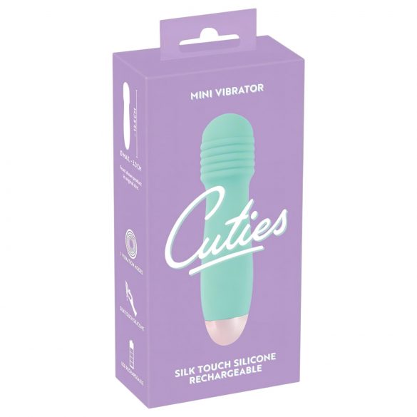 Cuties Mini Wand - mini masažni vibrator za polnjenje (zelen) 