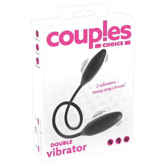 Couples Choice - Dvojni vibrator z možnostjo polnjenja (črn) 