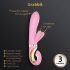 G-Vibe GRabbit - polnilni, 3-motorski G-točka vibrator (roza)