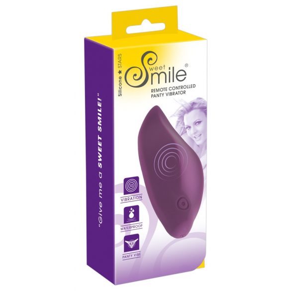 SMILE Panty - vodoodporni klitoralni vibrator na baterije z radijskim upravljanjem (vijolična) 