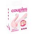 Couples Choice - brezžični vibrator za pare z dvema motorjema (svetlo roza) 