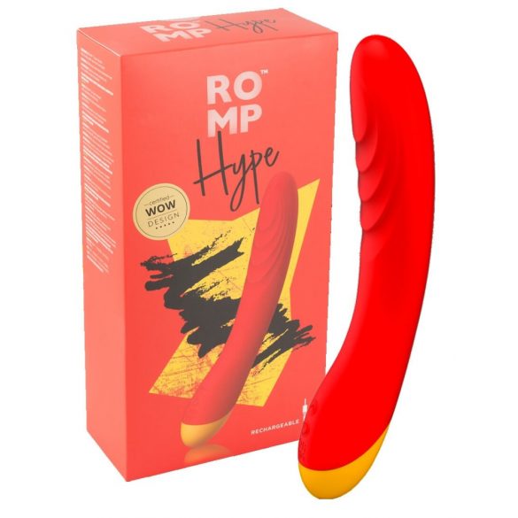 ROMP Hype - vodoodporni vibrator za točko G na baterije (oranžna) 