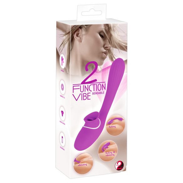 You2Toys - 2-funkcijski vibrator - brezžični klitorisni in vaginalni vibrator (vijolična) 