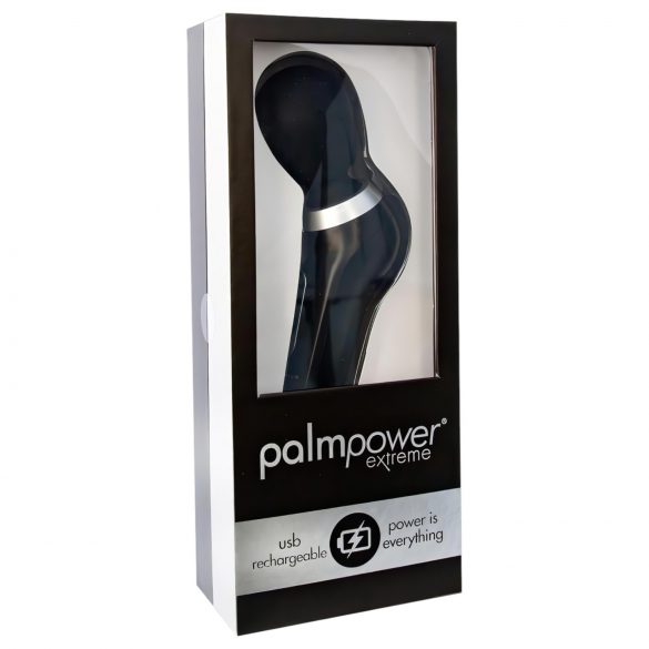 PalmPower Extreme Wand - masažni vibrator z možnostjo polnjenja (črn) 