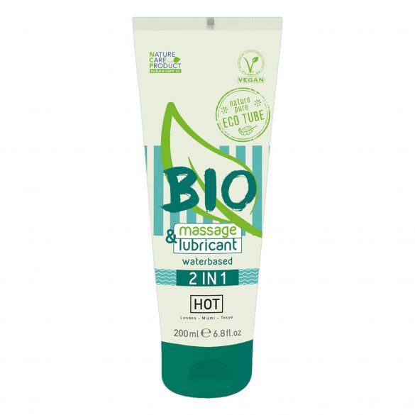 HOT Bio 2IN1 - masažni gel in lubrikant na vodni osnovi (200ml) 