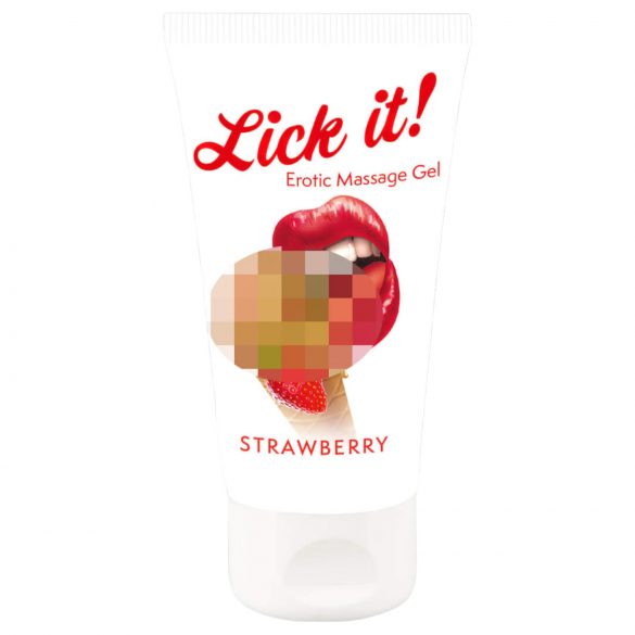 Lick it! - užitna lubrikanta 2v1 - jagoda (50ml) 