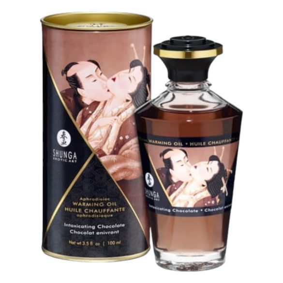 Shunga - masažno olje za ogrevanje - čokolada (100ml) 