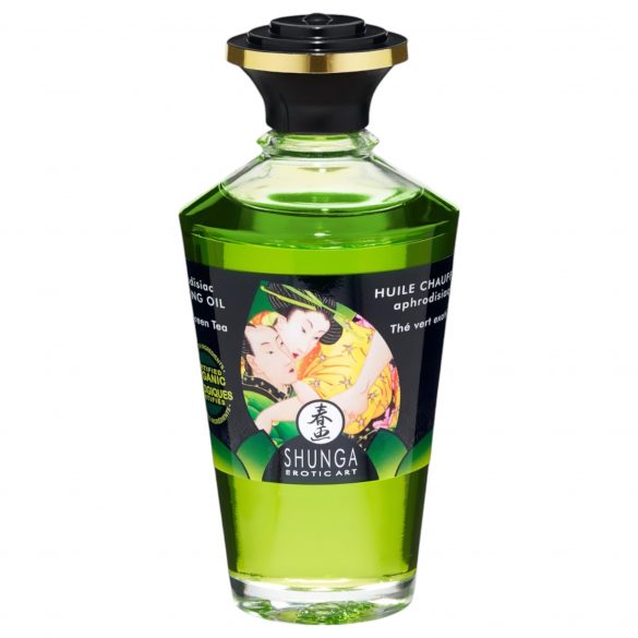 Shunga - masažno olje za ogrevanje - zeleni čaj (100ml)