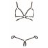 Cottelli Bondage - bikini s svetlečim ornamentom (črn)  - M