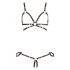 Cottelli Bondage - bikini s svetlečim ornamentom (črn)  - L