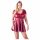 Cottelli Plus Size - mini obleka v obliki črke A (bordo) 