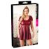 Cottelli Plus Size - mini obleka v obliki črke A (bordo) 