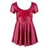 Cottelli Plus Size - mini obleka v obliki črke A (bordo) 