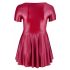 Cottelli Plus Size - mini obleka v obliki črke A (bordo) 