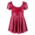 Cottelli Plus Size - mini obleka v obliki črke A (bordo)  - XL