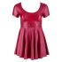 Cottelli Plus Size - mini obleka v obliki črke A (bordo)  - 2XL