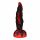 OgazR Hell Dong - Urezan dildo z lepljivimi blazinicami - 20 cm (črno-rdeč) 