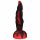 OgazR Hell Dong - utorni rebrasti dildo s priseskom - 20 cm (črno-rdeča)