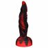 OgazR Hell Dong - Urezan dildo z lepljivimi blazinicami - 20 cm (črno-rdeč) 