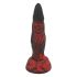 OgazR Hell Dong - Urezan dildo z lepljivimi blazinicami - 20 cm (črno-rdeč) 