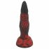 OgazR Hell Dong - Urezan dildo z lepljivimi blazinicami - 20 cm (črno-rdeč) 