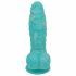 OgazR Sea Serpent - Dildo z žlebovi in objemko - 17 cm (modro-bela) 