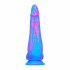 Inkipus - Silikonski dildo za testis - 18 cm (modro-rožnat)