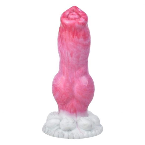 Animalorny Buldog - pasji penis dildo - 17 cm (roza) 