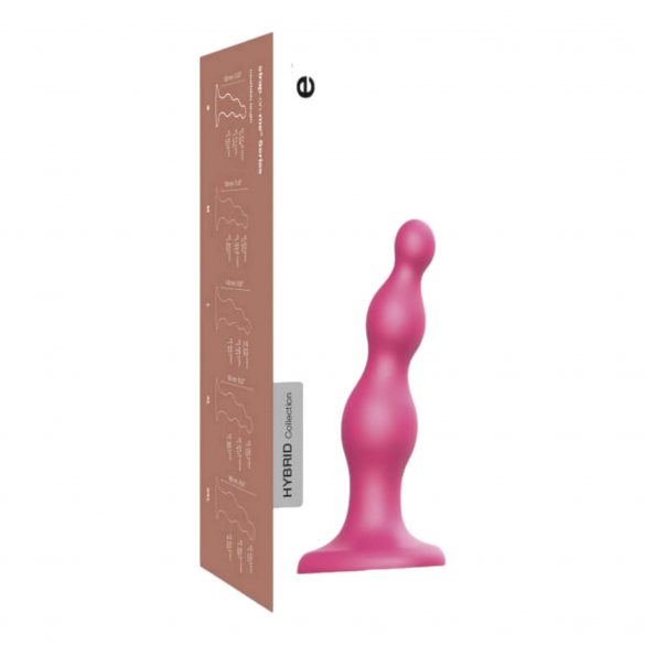 Strap-on-me Beads S - strap-on dildo z biseri (roza) 