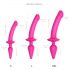 / Strap-on-me Swith Semi-Realistic L - 2v1 silikonski dildo (roza)