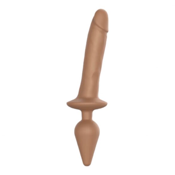 Strap-on-me Swith Realistic L - silikonski dildo 2v1 (temno naraven) 